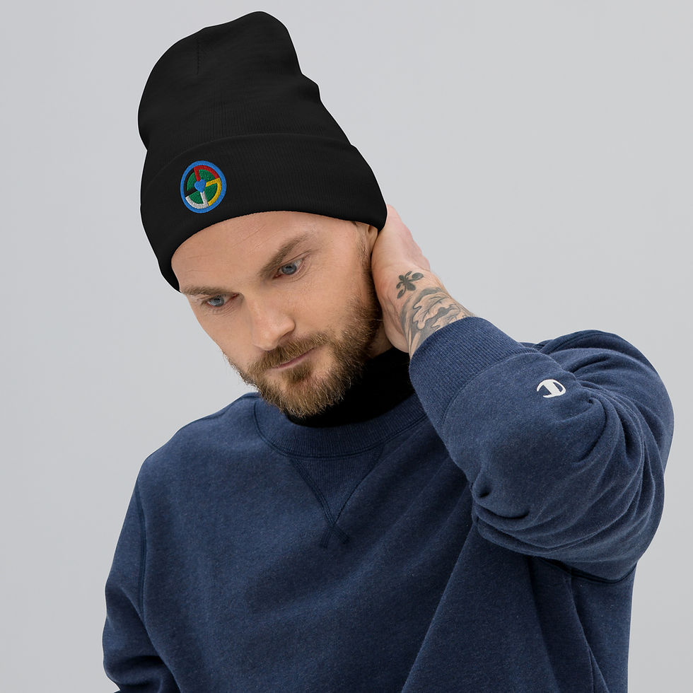 Thumbnail: Embroidered Grandmother Medicine Wheel Beanie