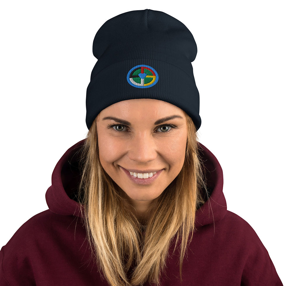 Thumbnail: Embroidered Grandmother Medicine Wheel Beanie