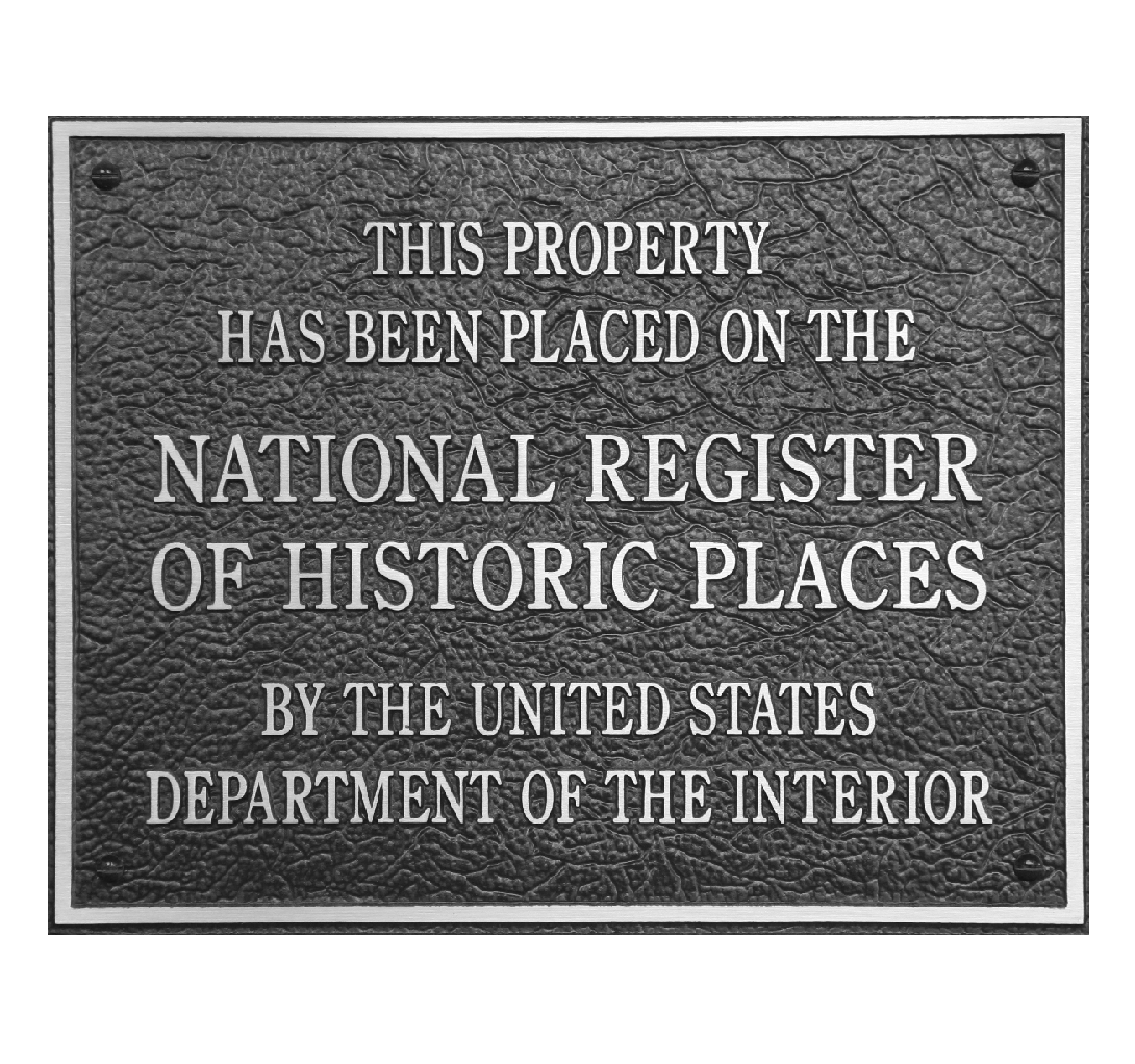 Nat'l Reg. of Historic Places - Alum. 6"w x 5"h