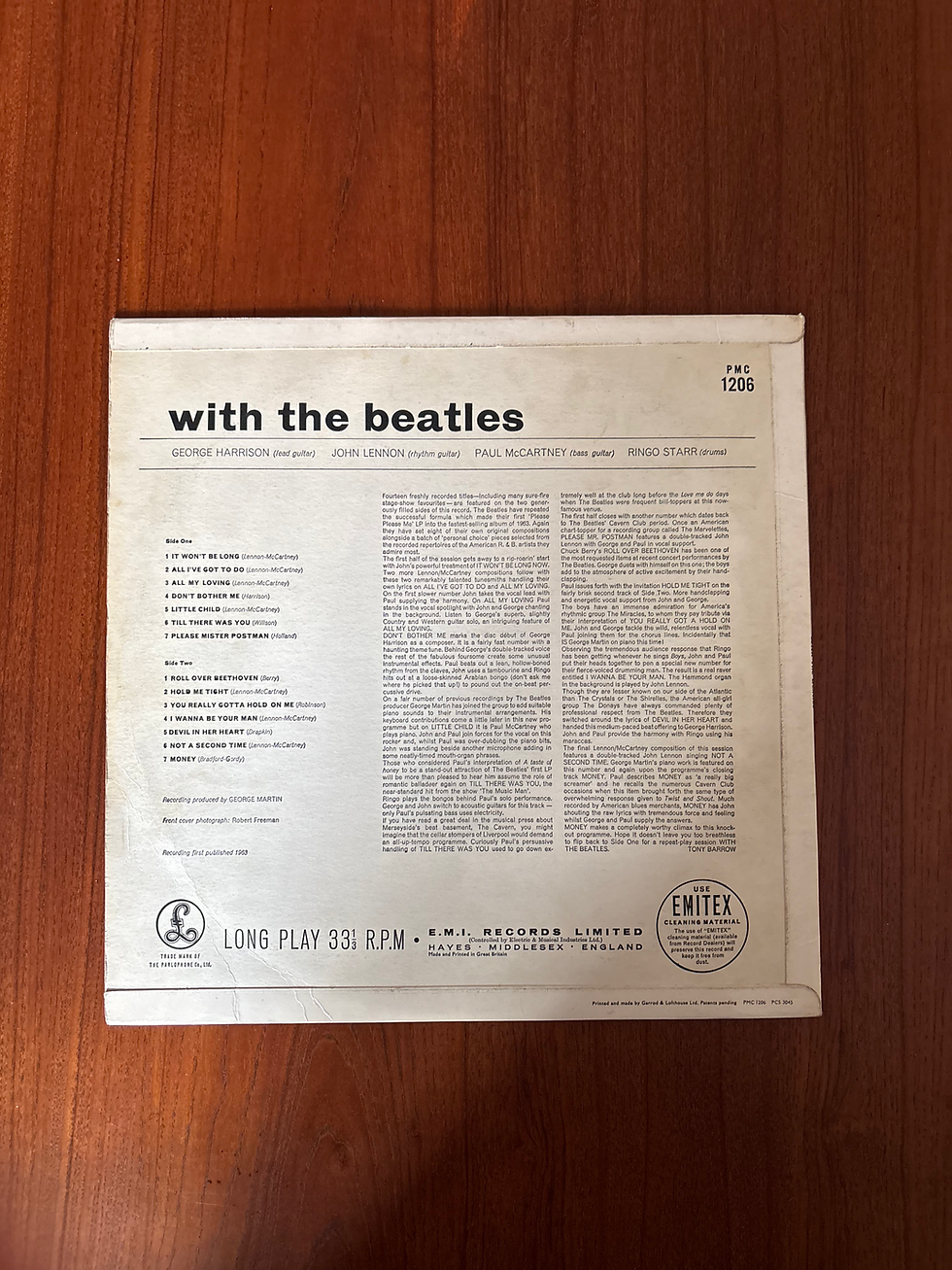 Thumbnail: The Beatles With The Beatles UK 1963 Original Mono PMC 1206 XEX 447-6N