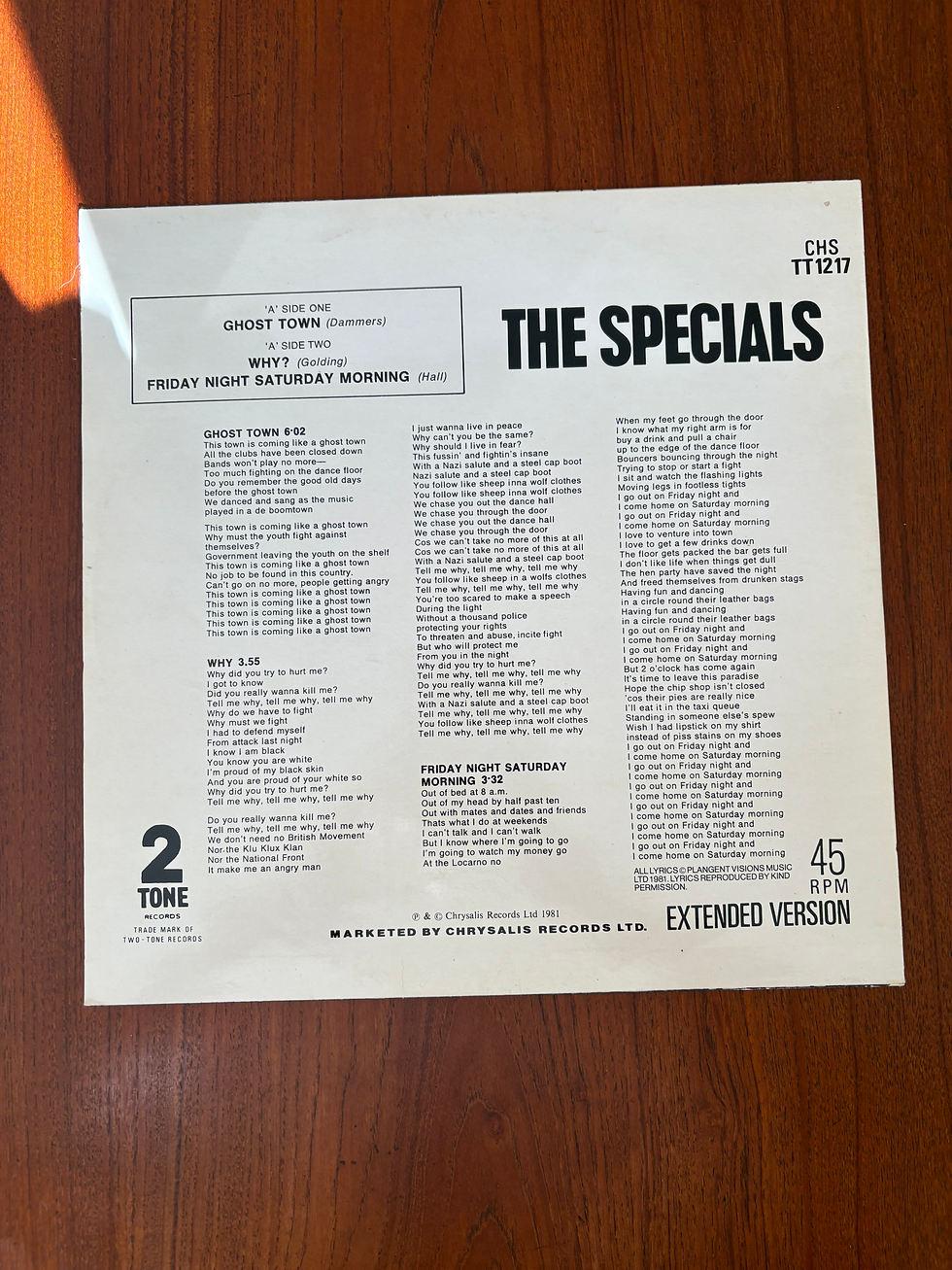 Thumbnail: THE SPECIALS Ghost Town / Why? / Saturday Night Sunday Moring UK 12" 1981