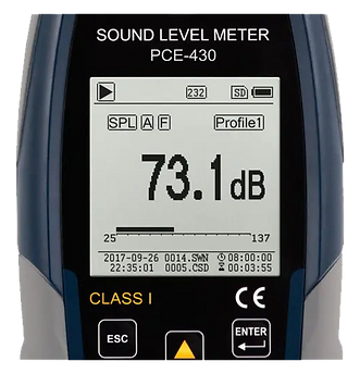 FONOMETRO PCE-430-EKIT-ICA DISPLAY