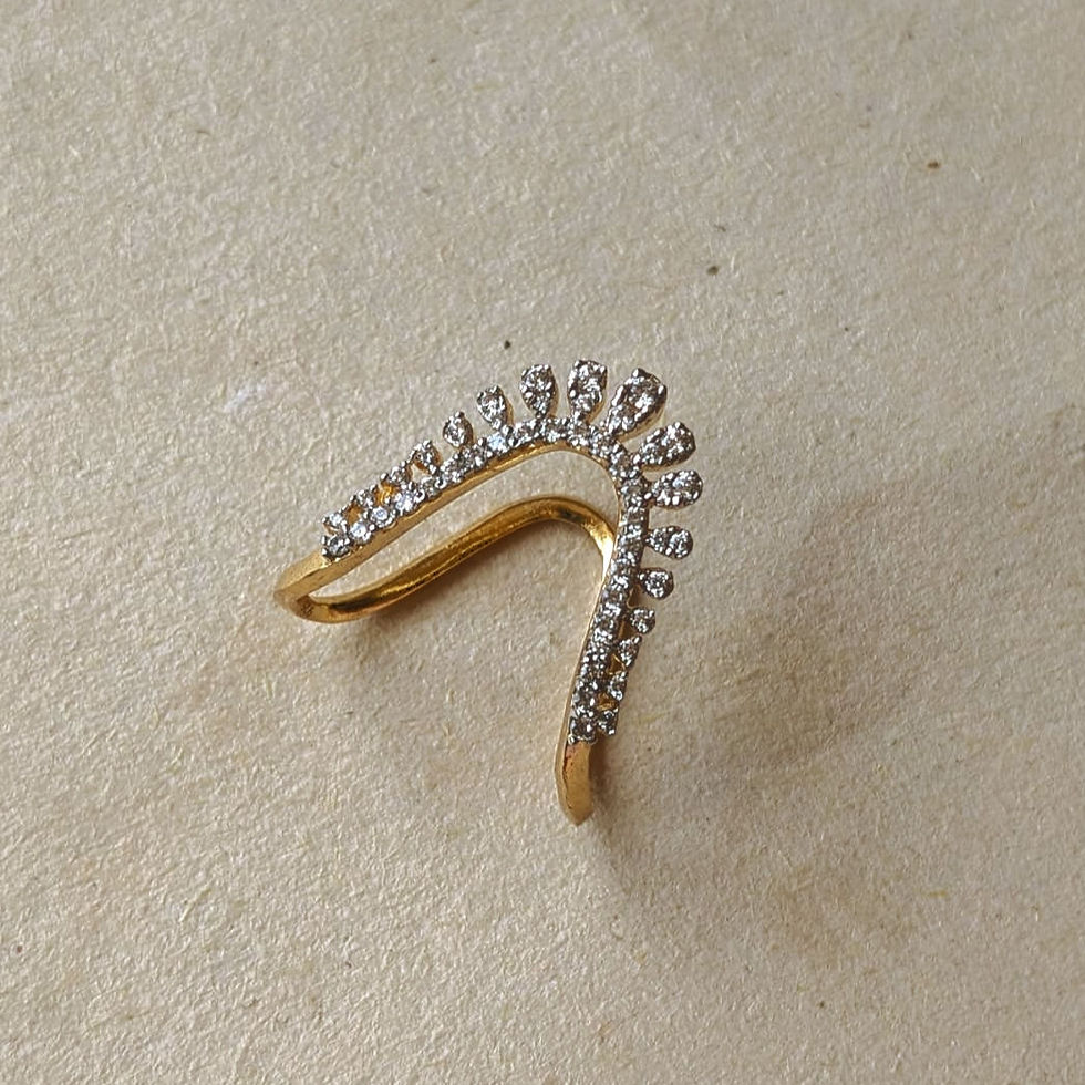 Thumbnail: Vanki U- 925 sterling silver ring with gold polish.