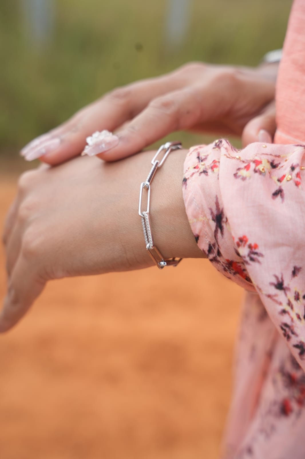 Link Luxe bracelet - 925 silver bracelet with CZ stones.