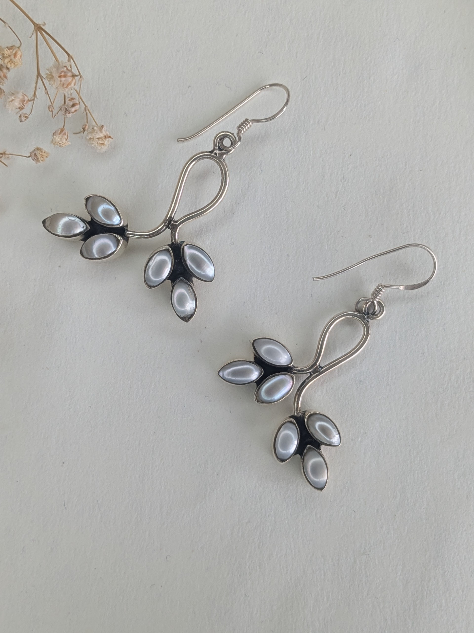 Sharvani - 925 Sterling Silver Earrings with Fresh Water Pearl.