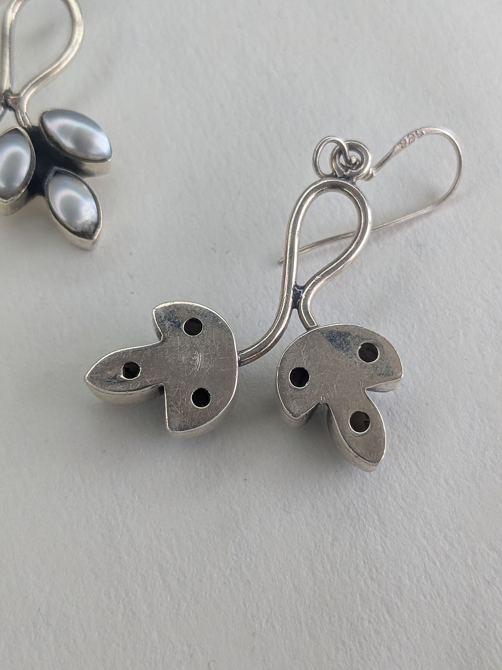 Thumbnail: Sharvani - 925 Sterling Silver Earrings with Fresh Water Pearl.