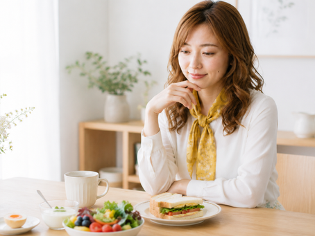 妊娠前の食事を朝ごはんから見直す女性