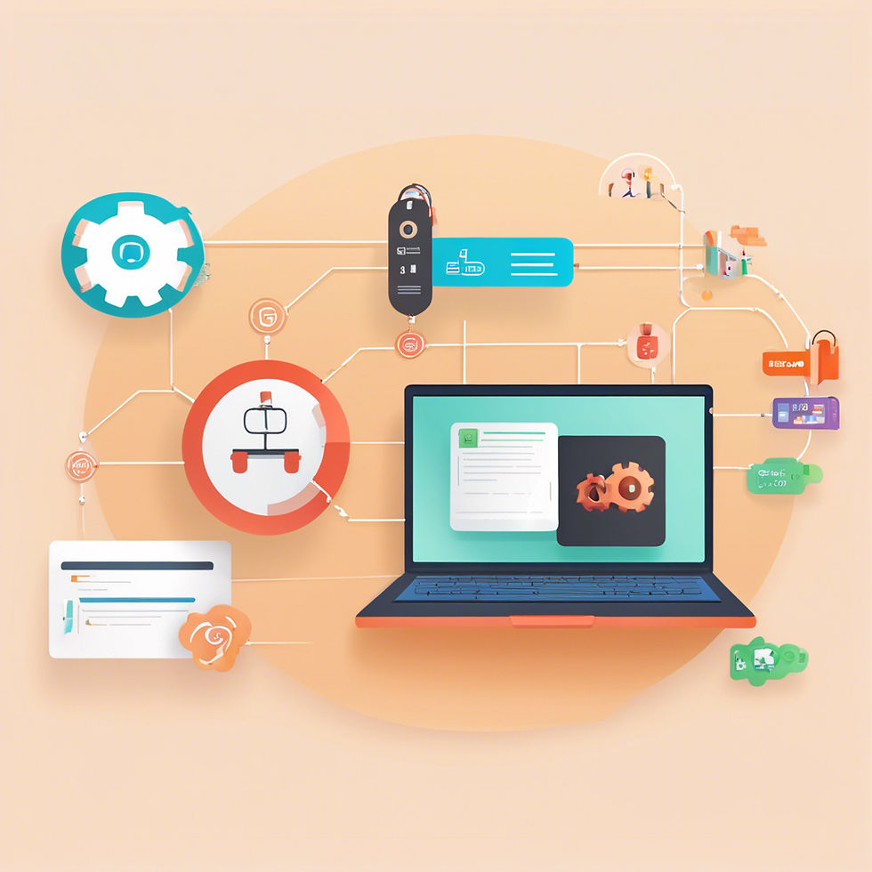 image of an integration system with laptop and other devices