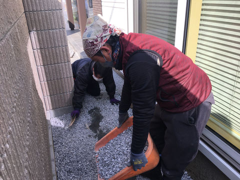 砂利敷詰直し