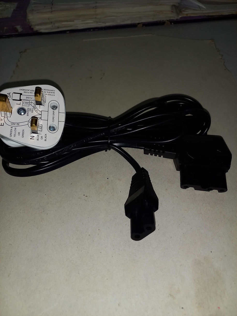 Thumbnail: Bernina foot control Lead,Foot pedal lead,power lead,Mains Harness,3 Pin lead