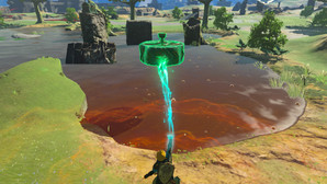 Link utilisant le pouvoir de l'emprise dans Zelda Tears of the Kingdom