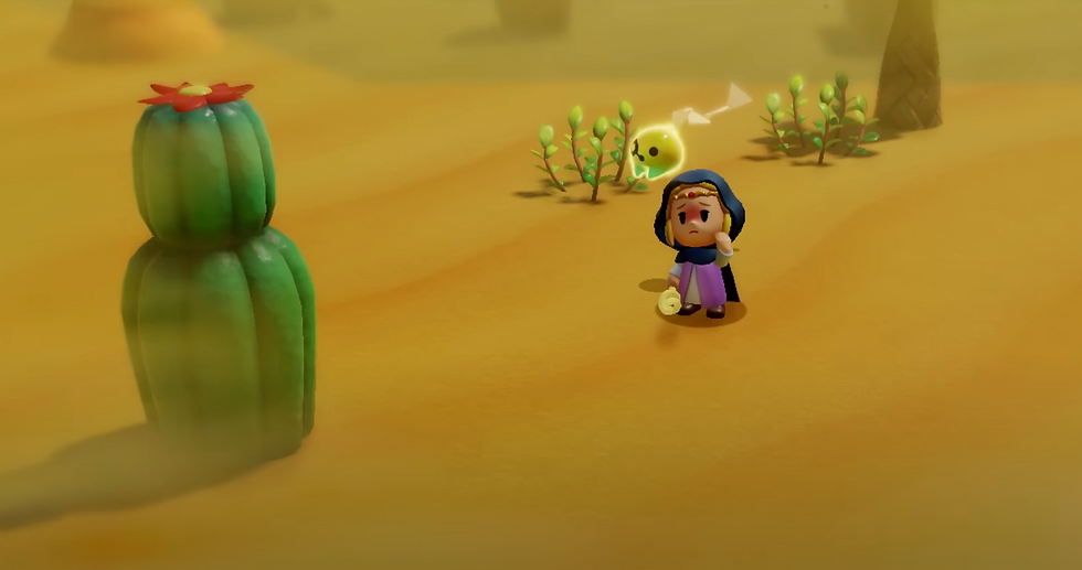 animation de Zelda qui a trop chaud dans Echoes of Wisdom
