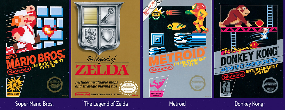 liste des jeux présent dans Nintendo World Championship NES Edition
