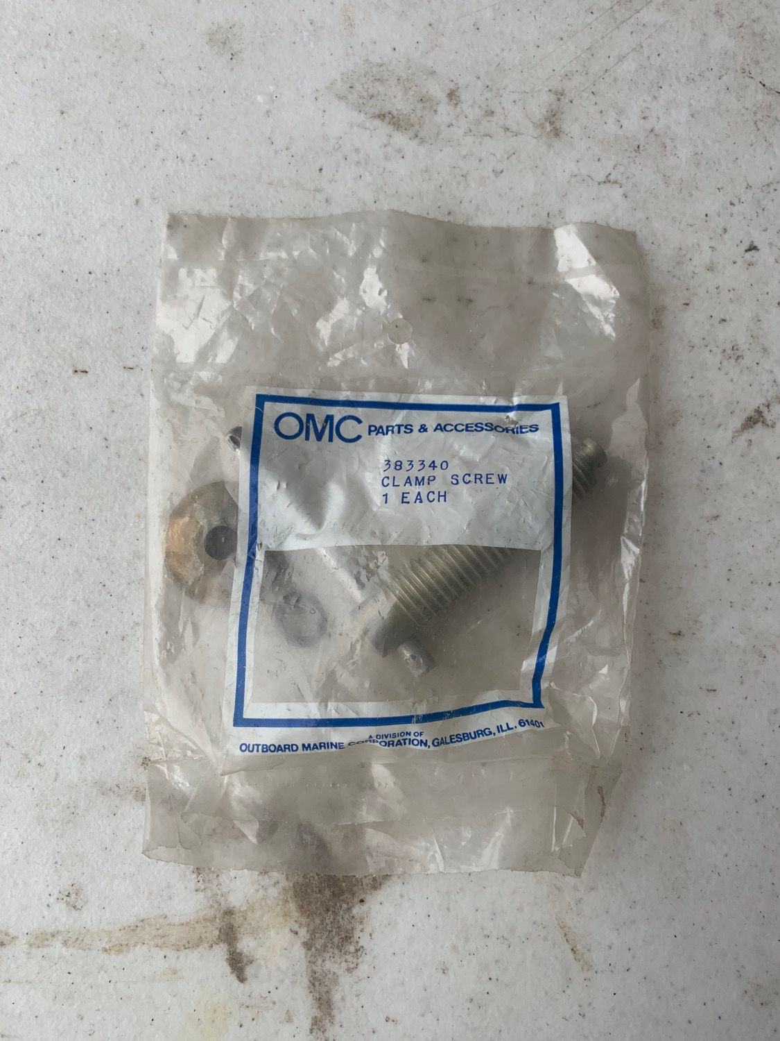 383340 OMC/Evinrude/Johnson Clamp Screw