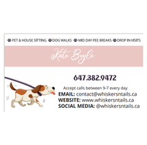 Whiskers N Tails Business Card Back designed by Colleen of CN Creative