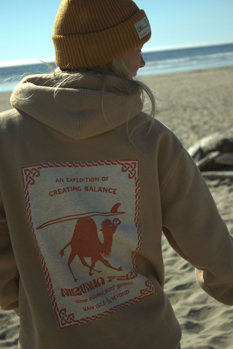 Thumbnail: Balance hoodie back view on mocha