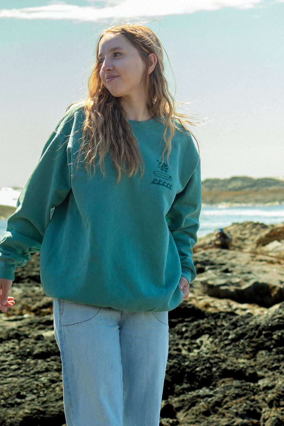 Thumbnail: FLOW COTTON CREW - FERN GREEN