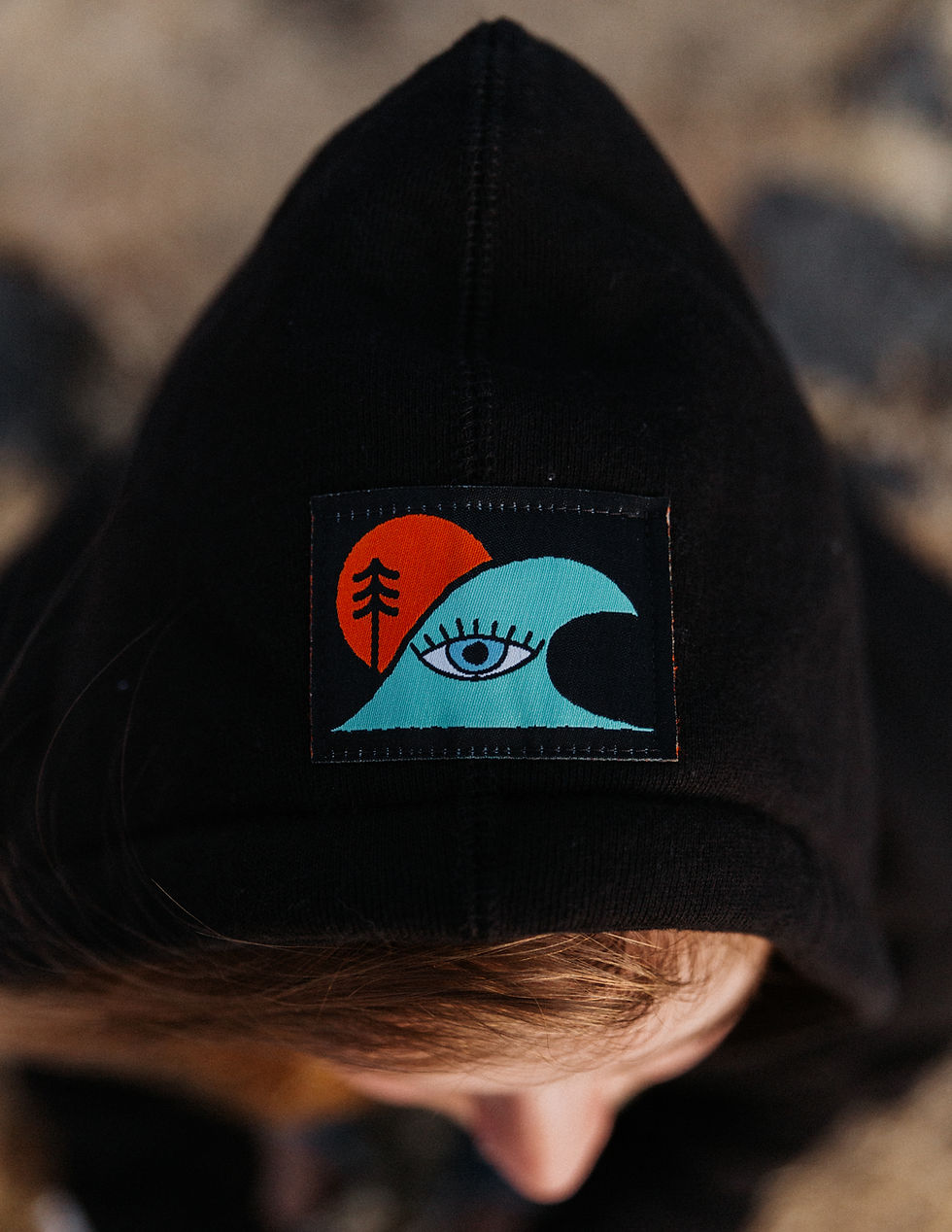 Thumbnail: Fog Zone premium hoodie in black top view