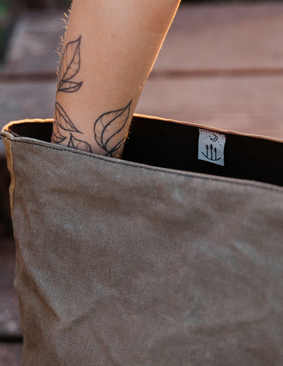 Thumbnail: Exodus waxed canvas backpack front view