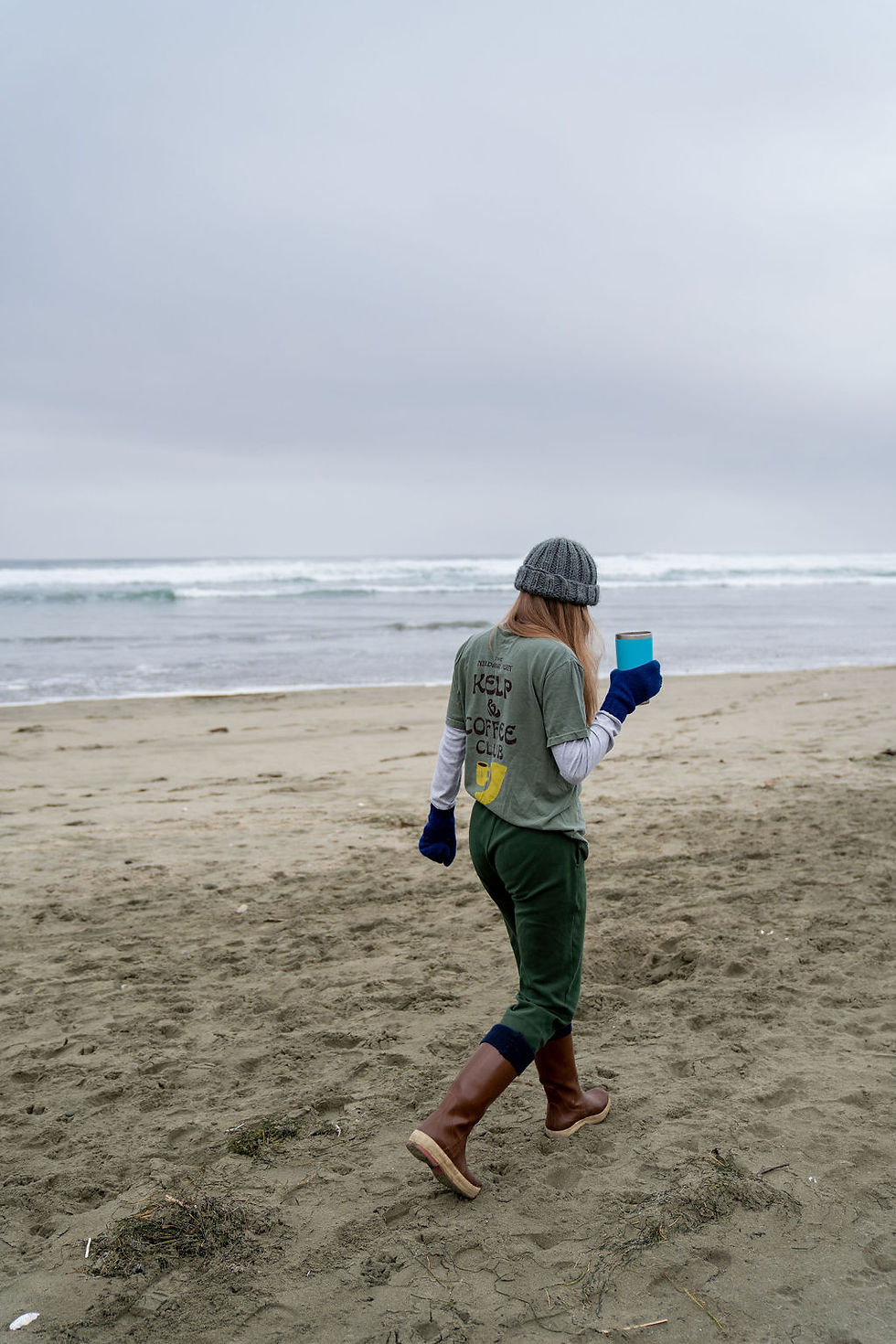 Thumbnail: KELP AND COFFEE COTTON T-SHIRT