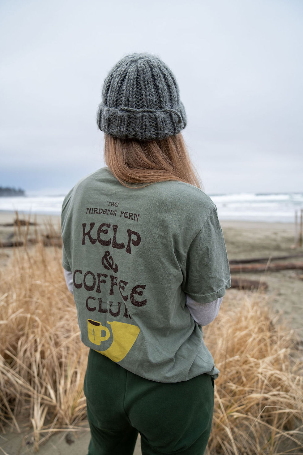 Thumbnail: KELP AND COFFEE COTTON T-SHIRT