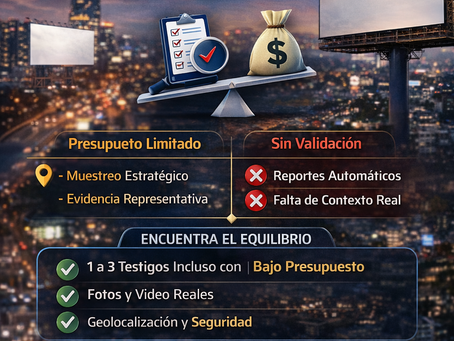 Testigos publicitarios en OOH: cómo adaptar la validación de campañas según el presupuesto sin perder control