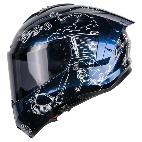 Miniatura: CASCO SNOW RICK & MORTY GALACTIC AZUL FLUORESCENTE