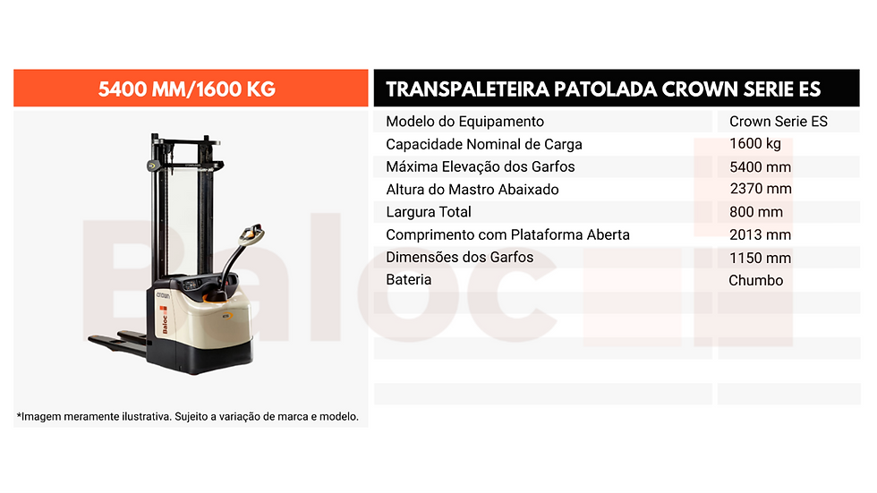 empilhadeira patolada crown es 1600