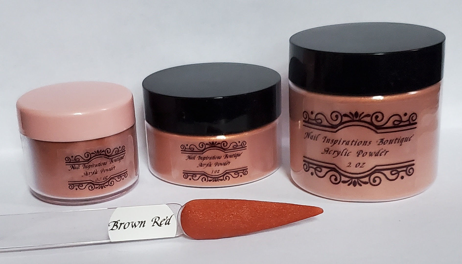 Brown Red Shimmer Acrylic Powder