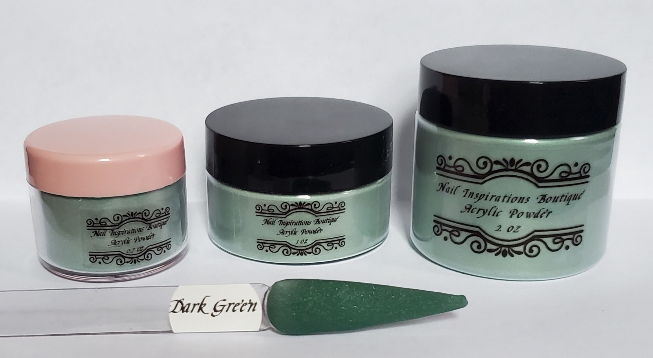 Dark Green Shimmer Acrylic Powder