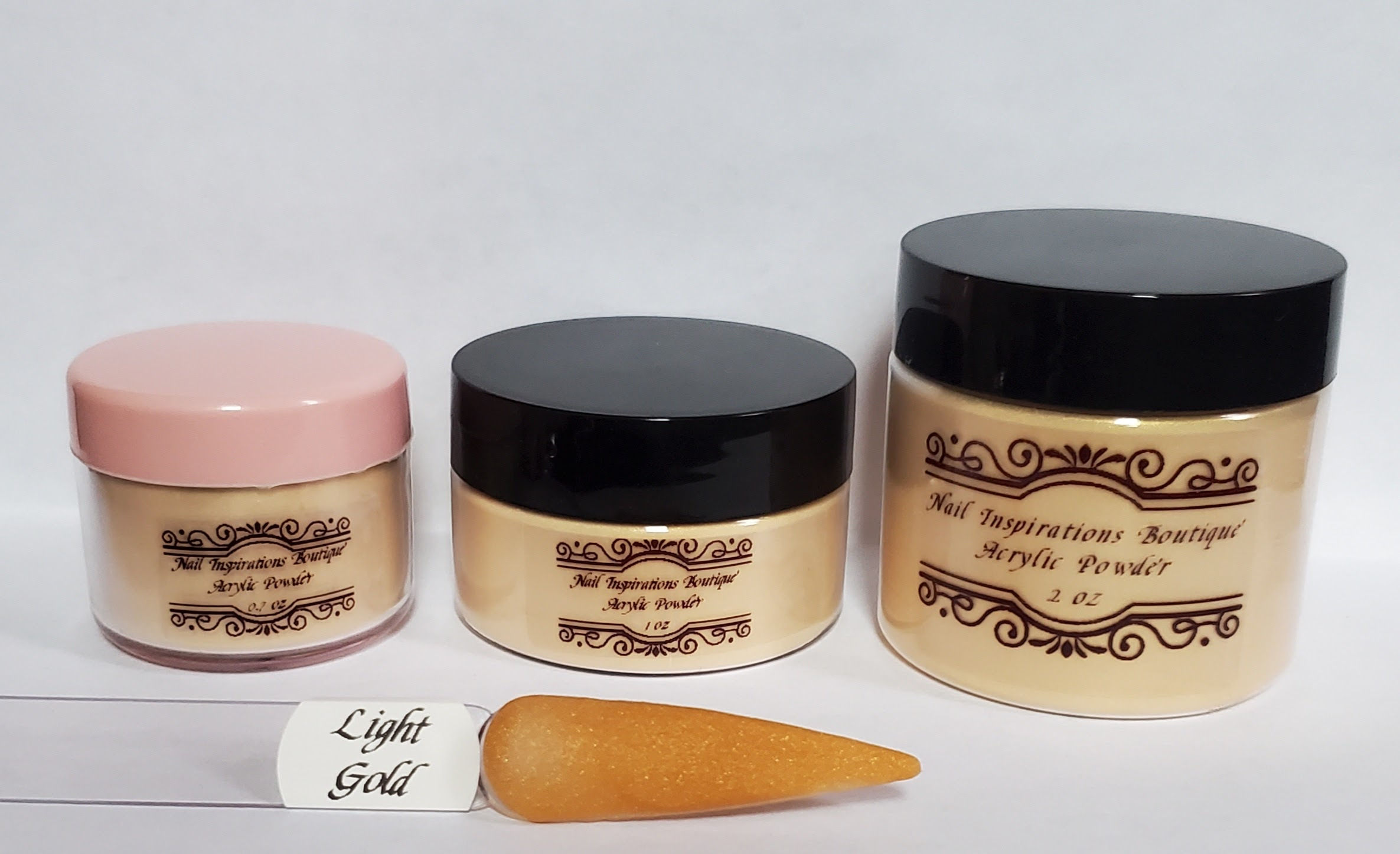 Light Gold Shimmer Acrylic Powder