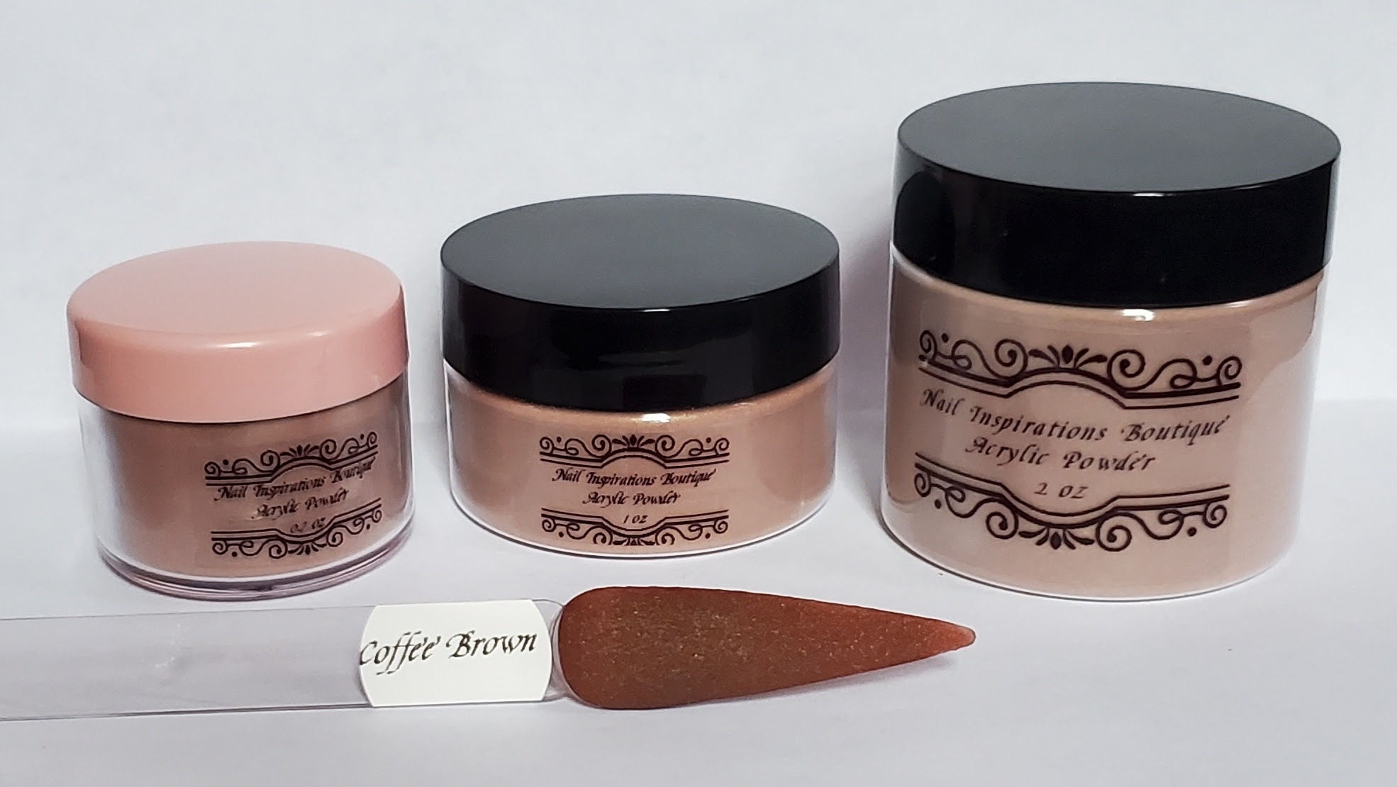 Coffee Brown Shimmer Acrylic Powder