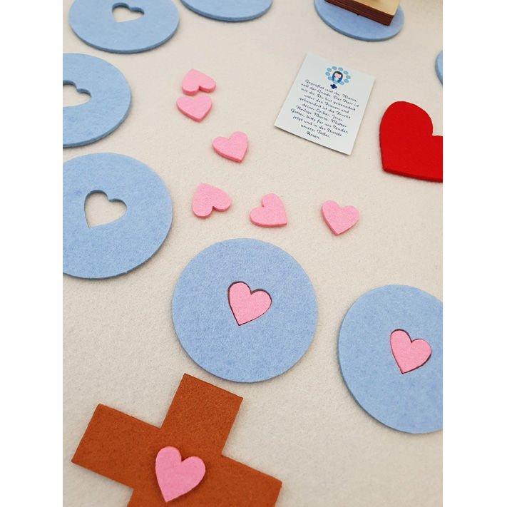 Miniaturbild: Set "Rosenkranz-Korb" mit Gebetskärtchen