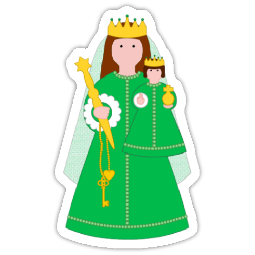 Miniaturbild: Aufkleber matt, Maria "Trösterin der Betrübten"