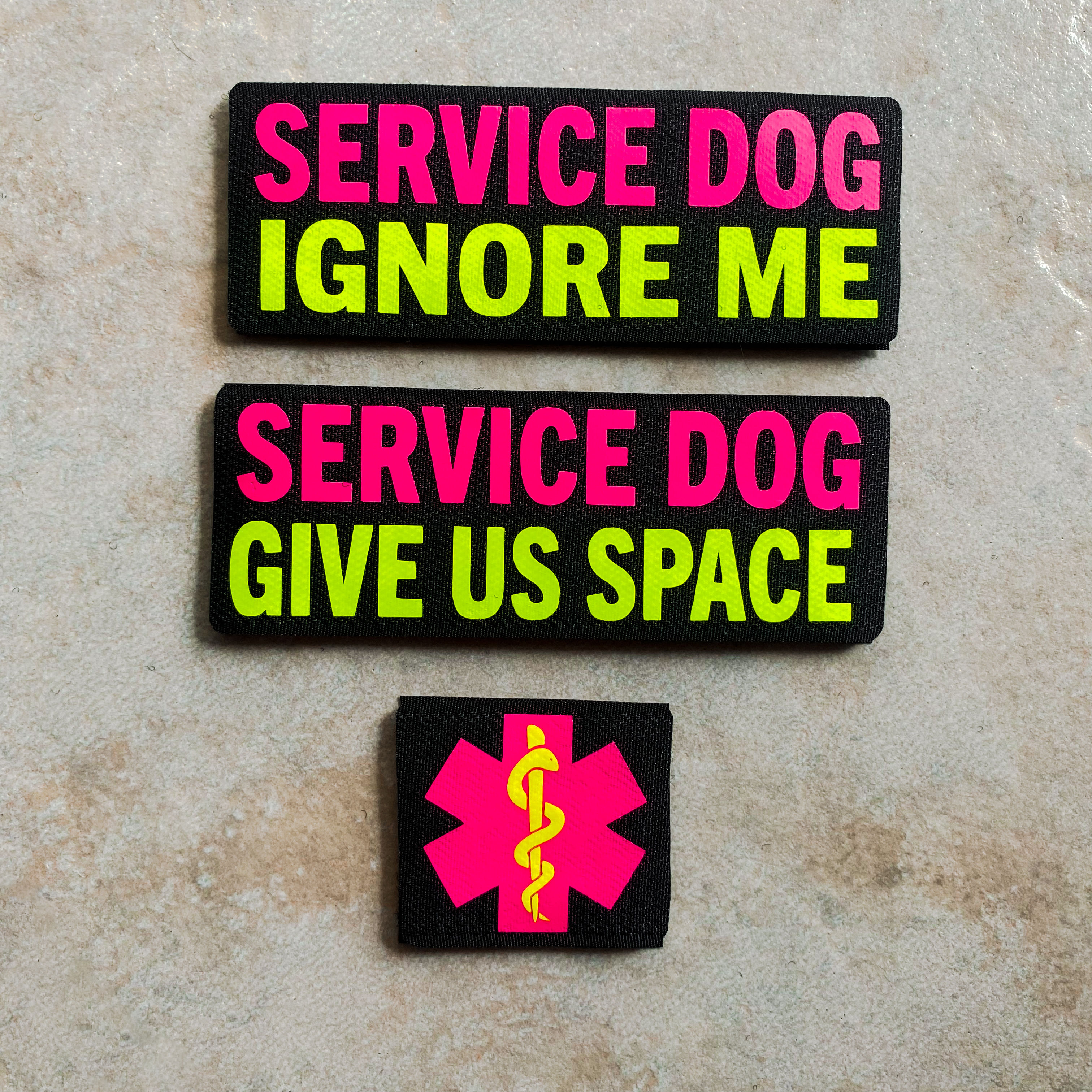 Service Dog Velcro Patch Set 