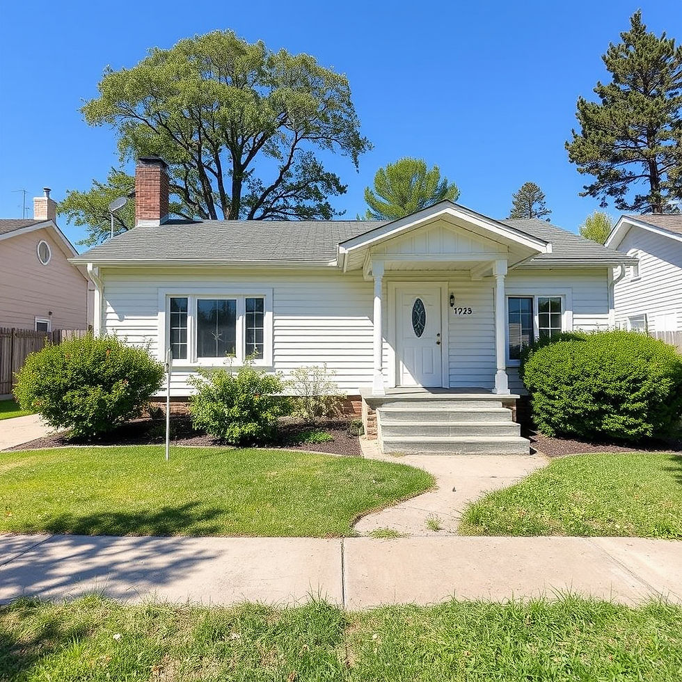 A single-story home, ready for a transformative renovation.