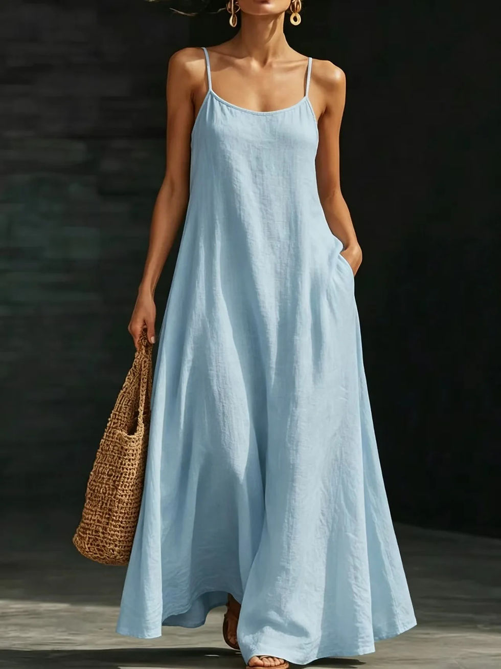 Thumbnail: LunaFlow™ Sleeveless Maxi Dress