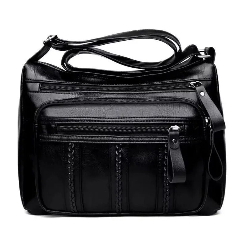 Black Leather Crossbody Bag