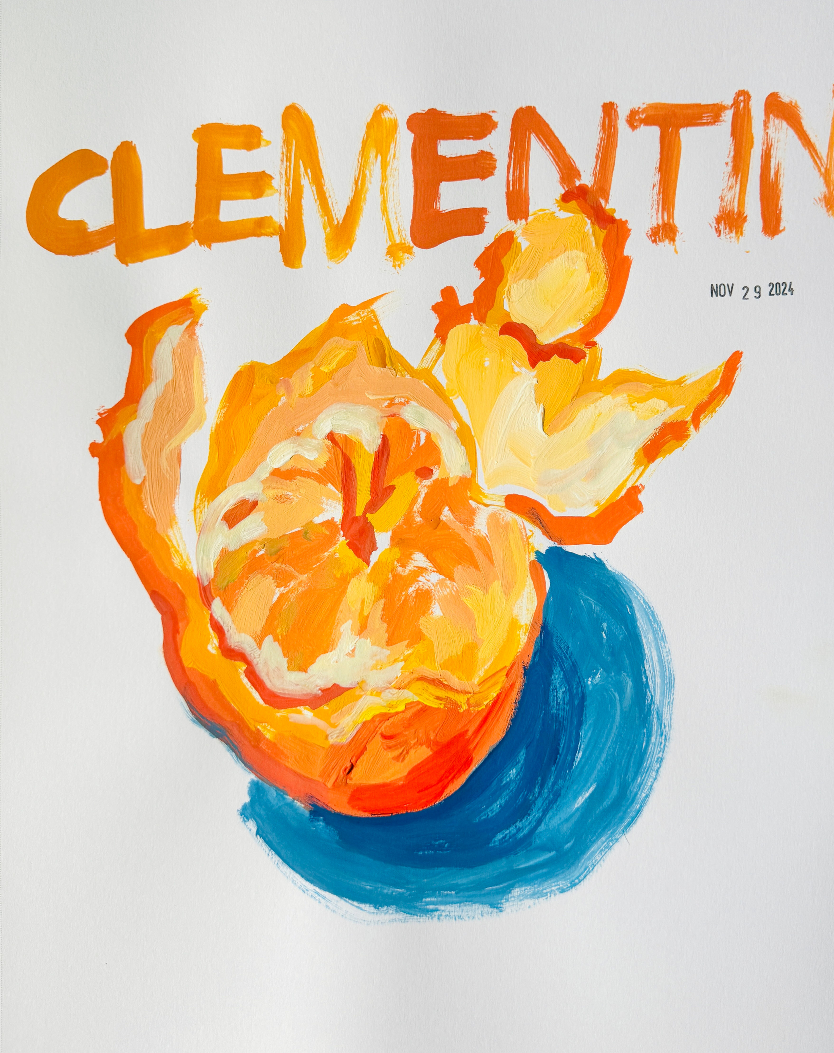 Half-Peeled Clementine