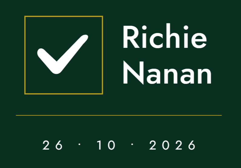 Richie Nanan Logo, which includes the date 26-10-2026
