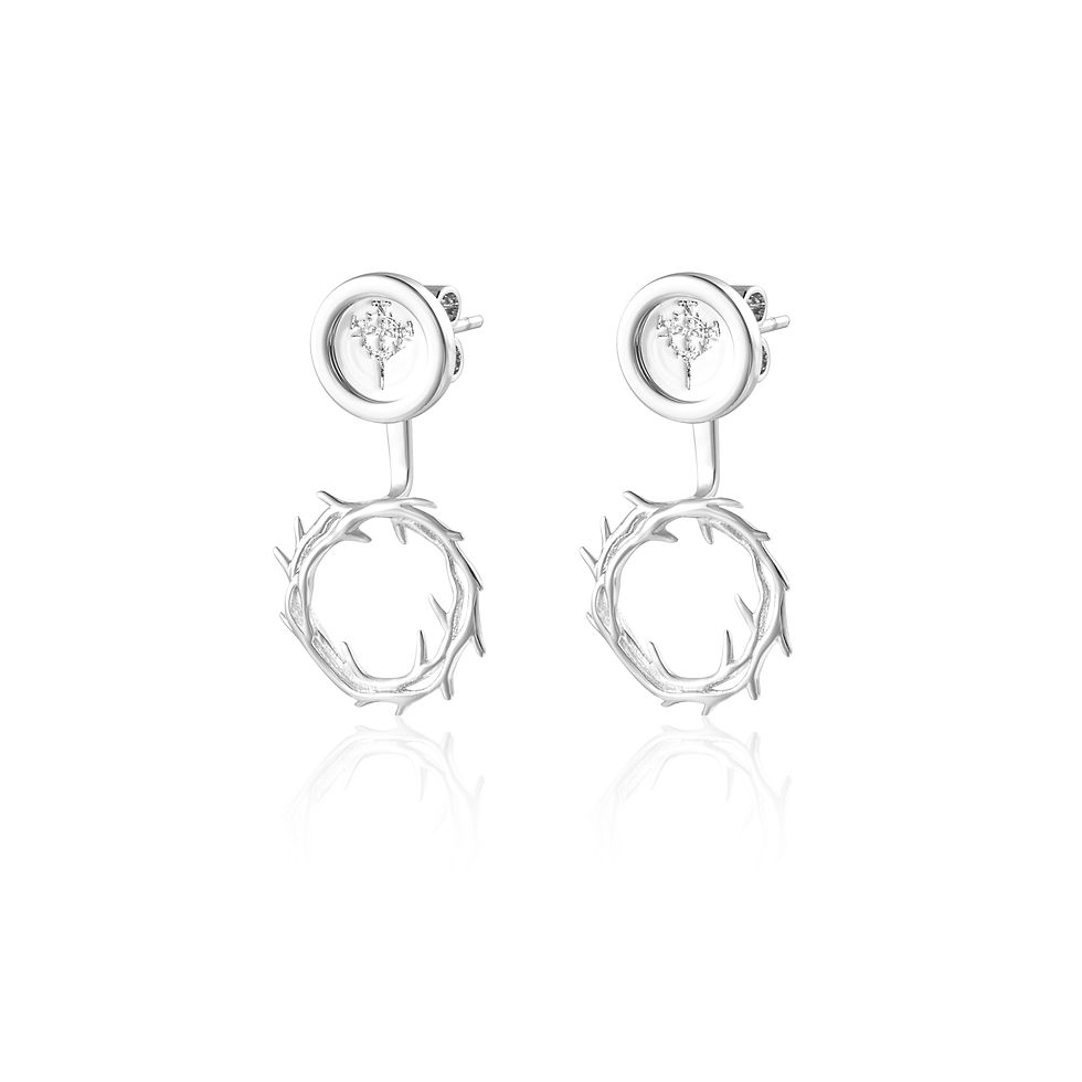 Thumbnail: Cross + Thorns Earrings