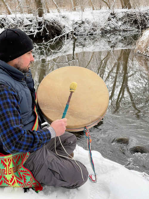 Plant Spirit Medicine Healer with drum