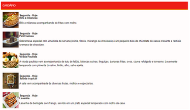 Conheça a widget Cardápio