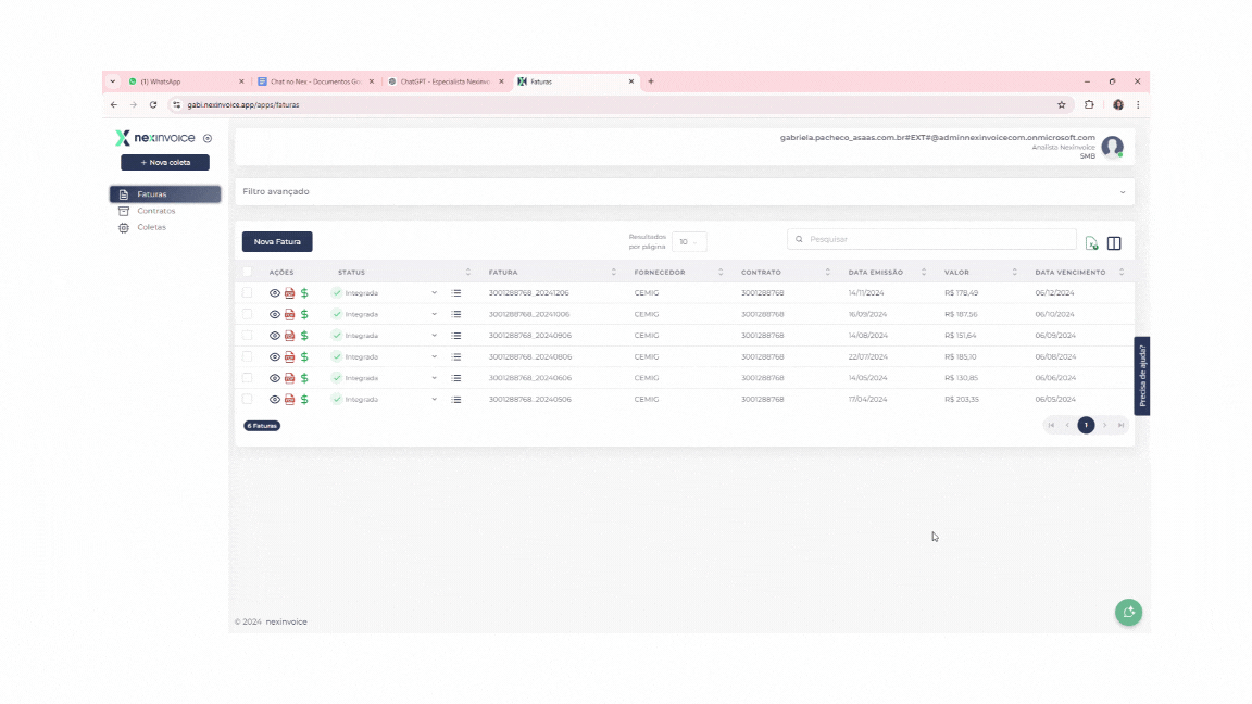 Você sabia que no Nexinvoice você conta com um chat inteligente?
