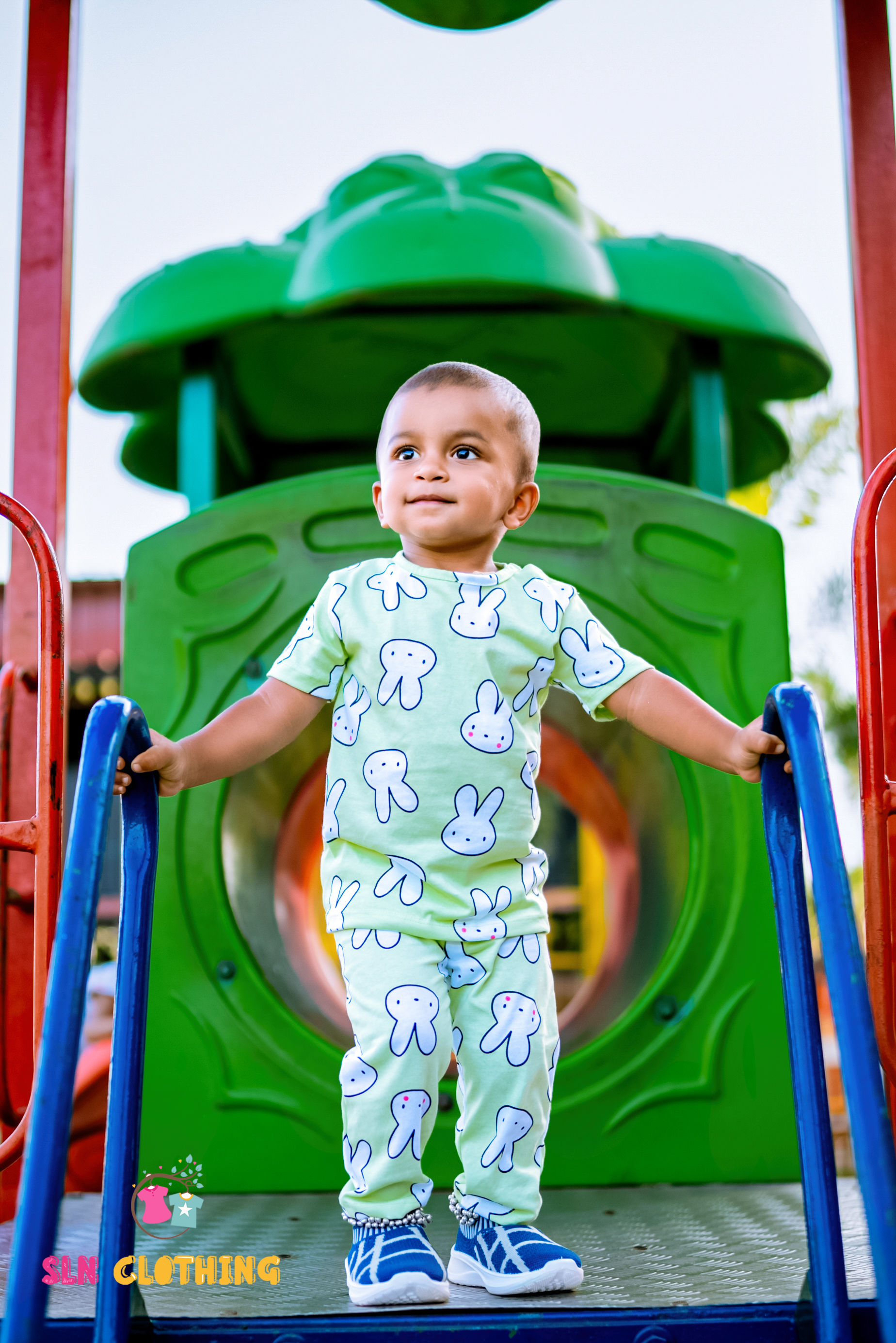 Pista green rabit kid's co-ord sets