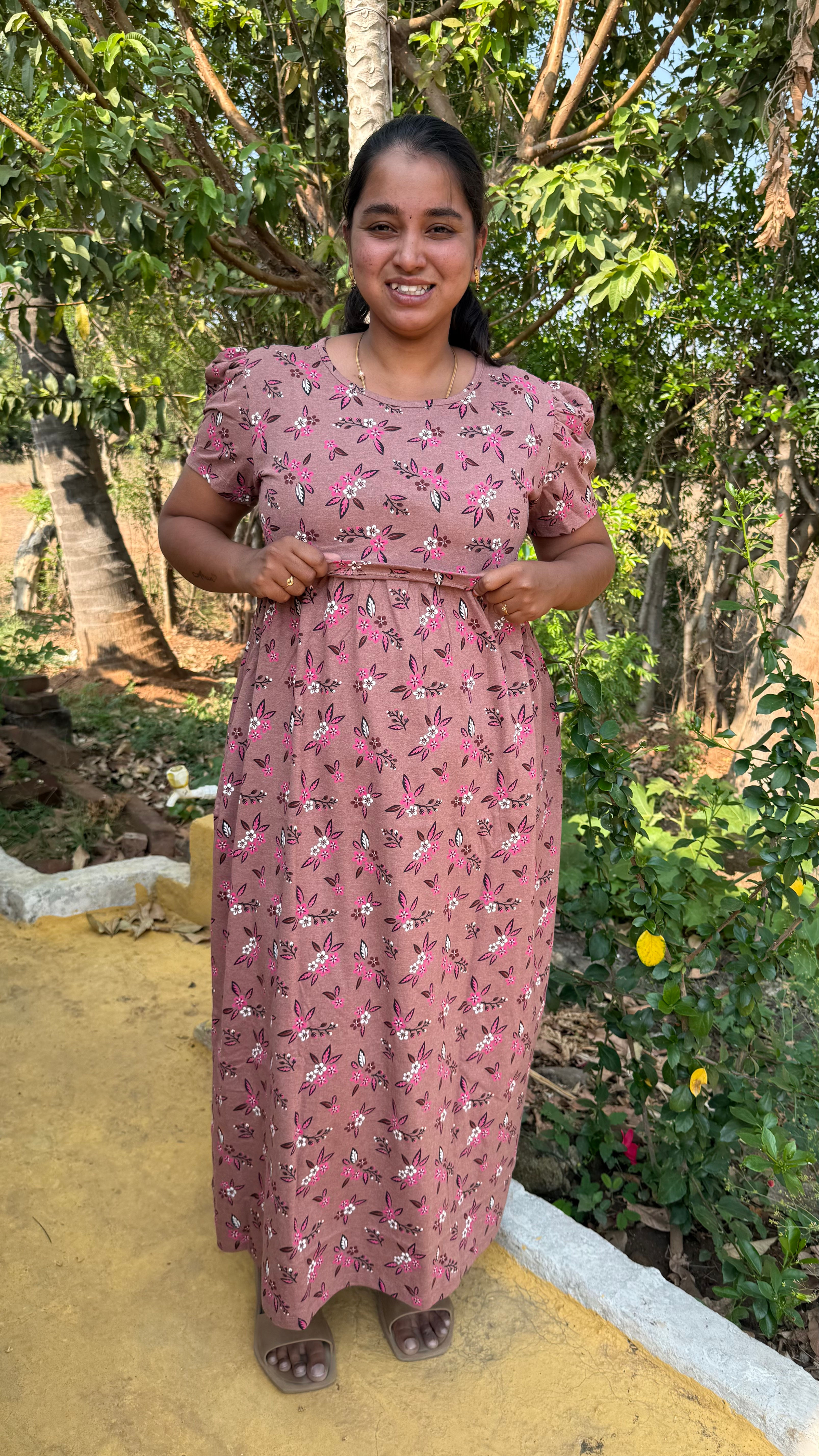 Feeding lounge wear -onion colour floral