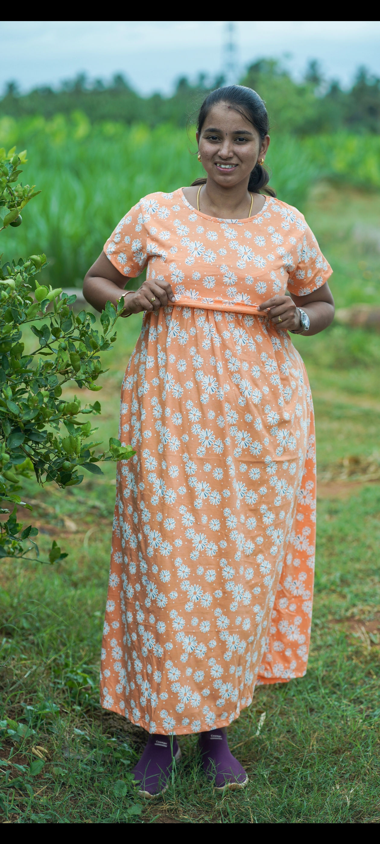 Orange feeding lounge wear
