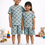 Thumbnail: Kids co-ord shorts set - laycra zigzag pattern 