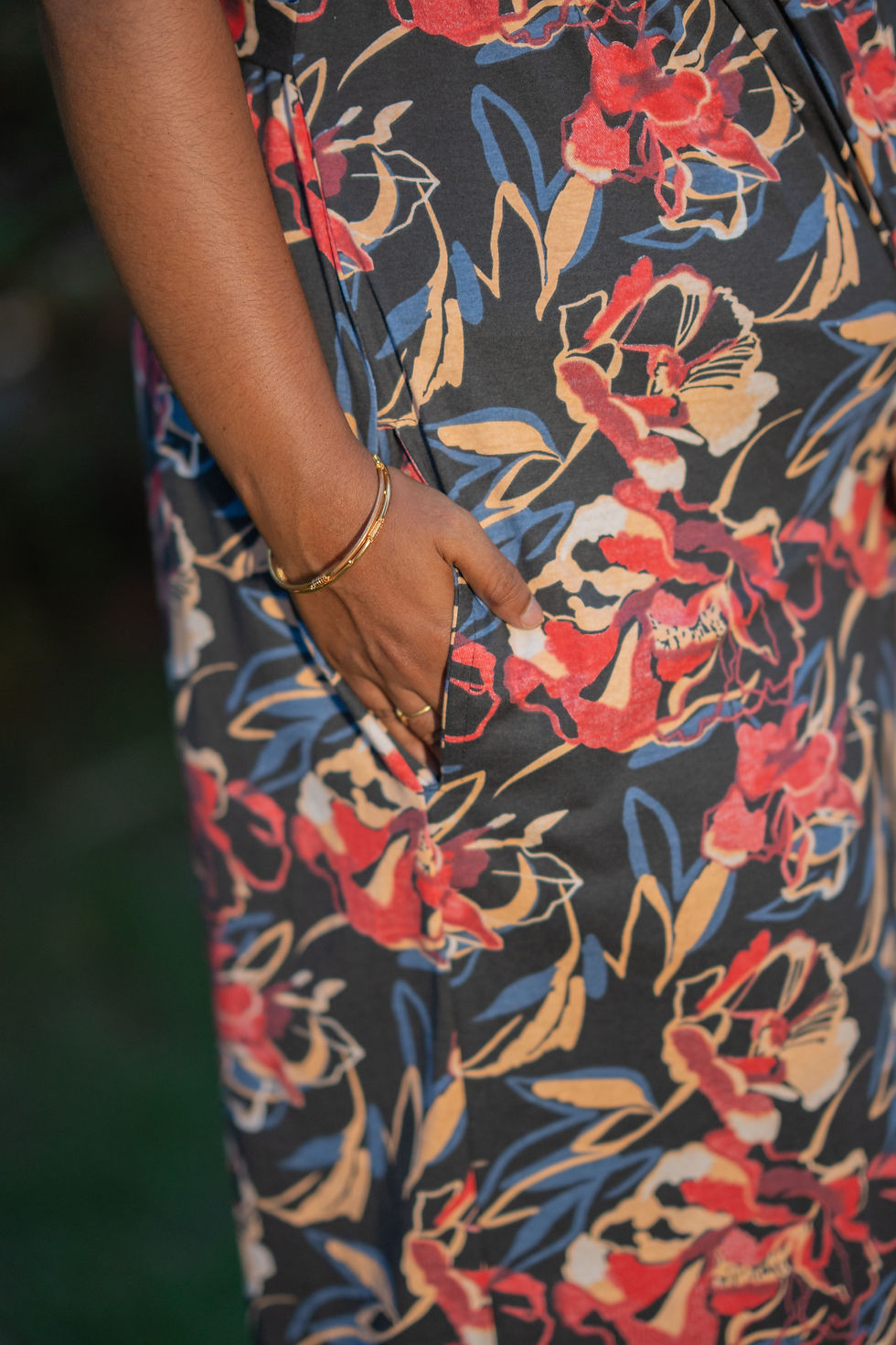 Thumbnail: Black red floral feeding lounge wear