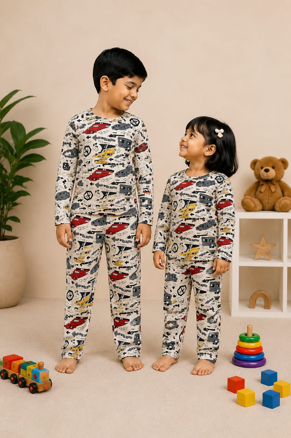 Kids full sleeve- car print 